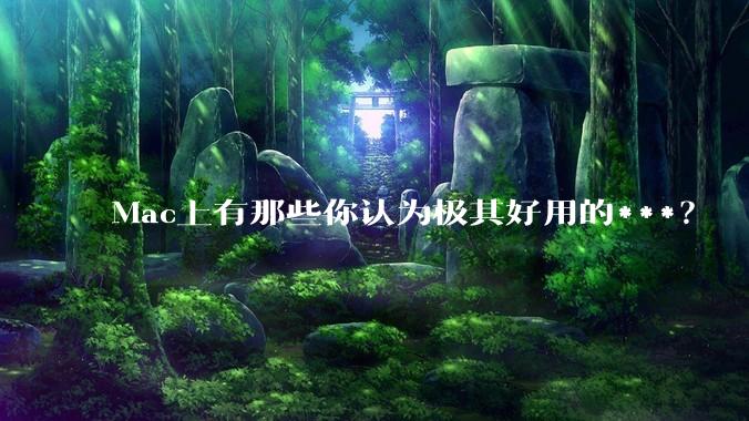 Mac上有那些你认为极其好用的***？